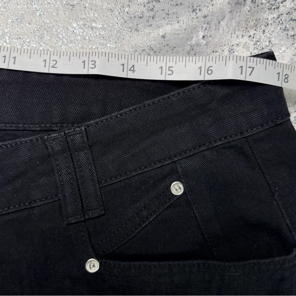 Cider Wide-Leg Black Jeans 1XL | High-Rise Minimalist Denim - Picture 6 of 11